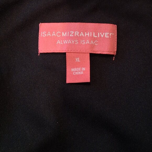 Isaac Mizrahi Live! Black and White Dot Mesh Blouse Women's Size XL - Picture 5 of 16